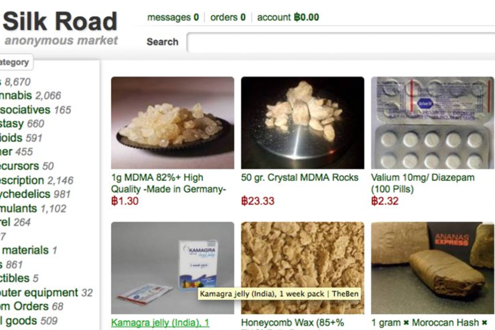 A screenshot of Silk Road. Photo: Screenshot