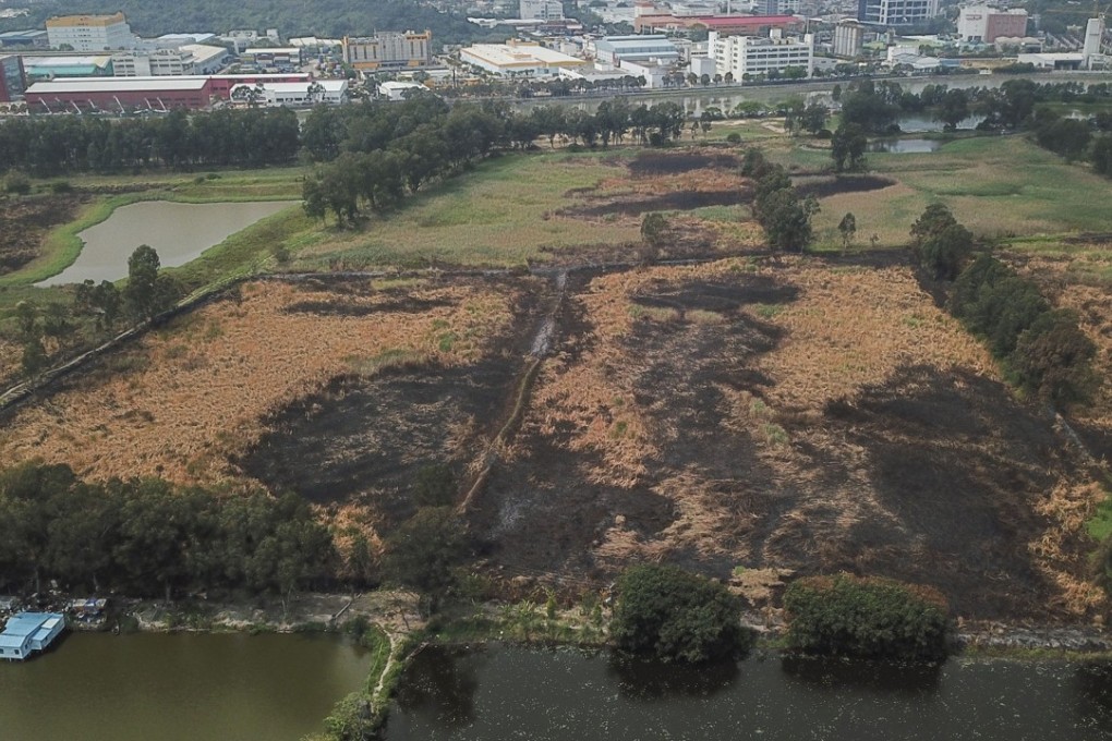 An aerial image of the aftermath of the fire that broke out in Nam Sang Wai last week. Photo: Roy Issa