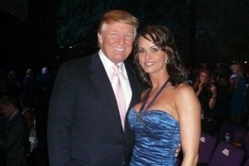 Former Playboy Playmate Karen McDougal and Donald Trump, in an image she posted on Twitter in 2015, before deleting it. Photo: Twitter