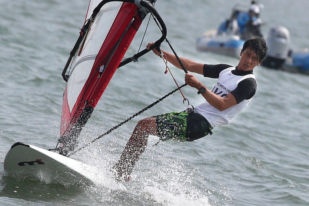 Hong Kong windsurfer Cheng Kwok-fai in action. Windsurfing has survived an Olympic event review. Photo: Nora Tam