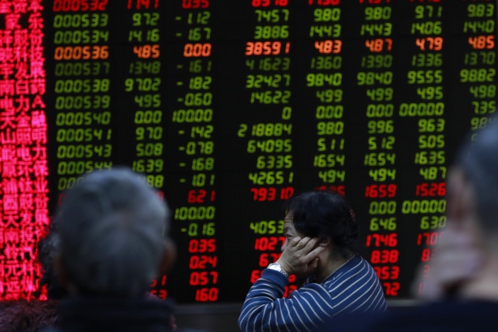 Stock markets in Hong Kong and China fell on Thursday after the PBOC raised borrowing costs. Photo: EPA