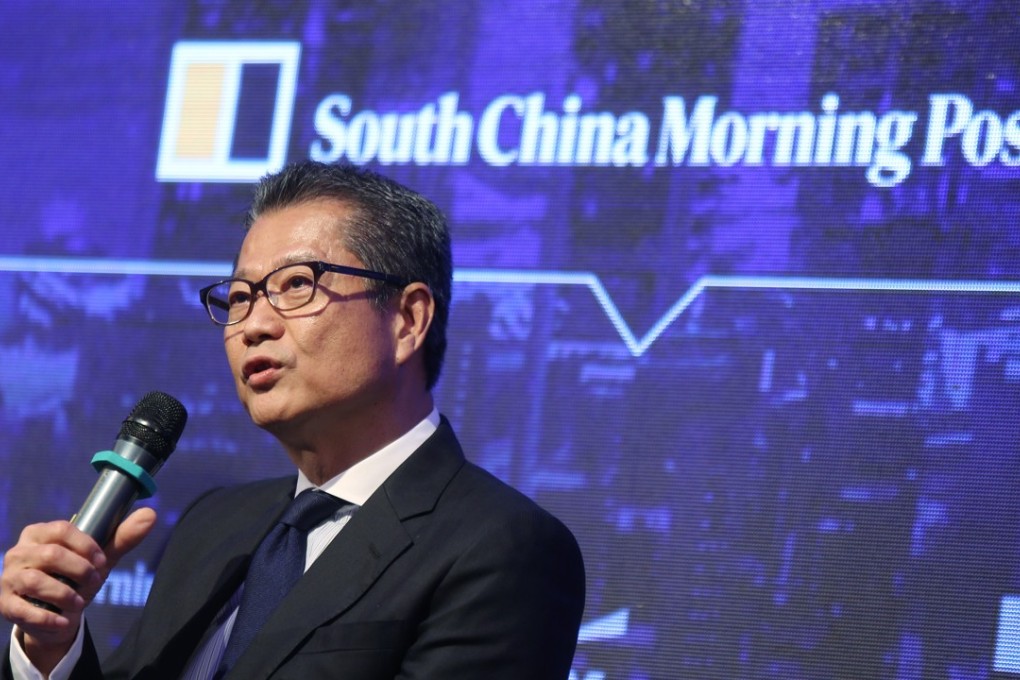 Hoing Kong Financial Secretary Paul Chan Mo-po attends the Redefining Hong Kong Debate Series 2018 on March 16. Photo: Xiaomei Chen