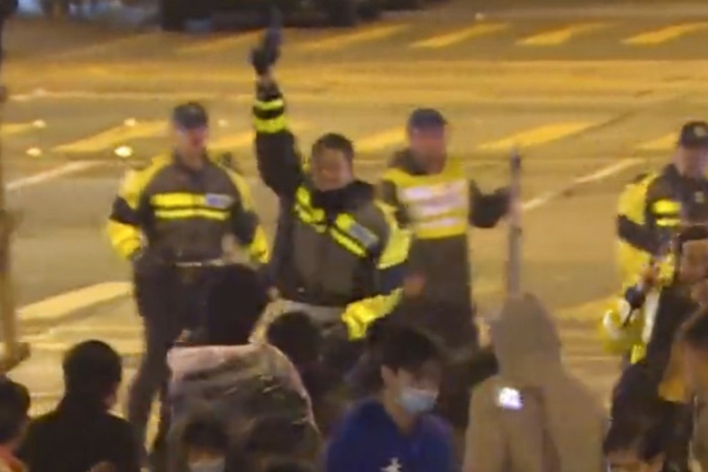 Two warning shots were fired into the air. Photo: Cable TV