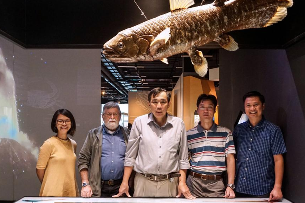 Members of the South Java Deep-Sea Biodiversity Expedition 2018 include (from left) Ms Iffah Binte Iesa, expedition consultant Dr Bertrand Richer de Forges, the Singapore team's chief scientist Prof Peter Ng, expedition consultant Prof Chan Tin-Yam from National Taiwan Ocean University, and Dr. Jose Christopher Escaño Mendoza. Photo: National University of Singapore