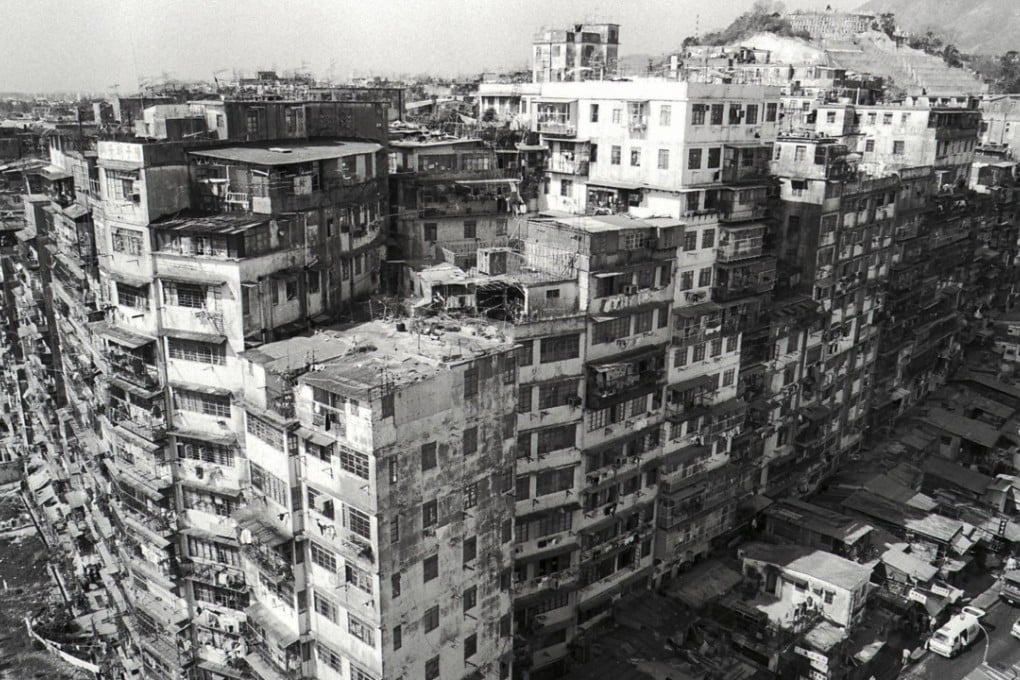 The notorious Kowloon Walled City three years before its demolition. Photo: SCMP