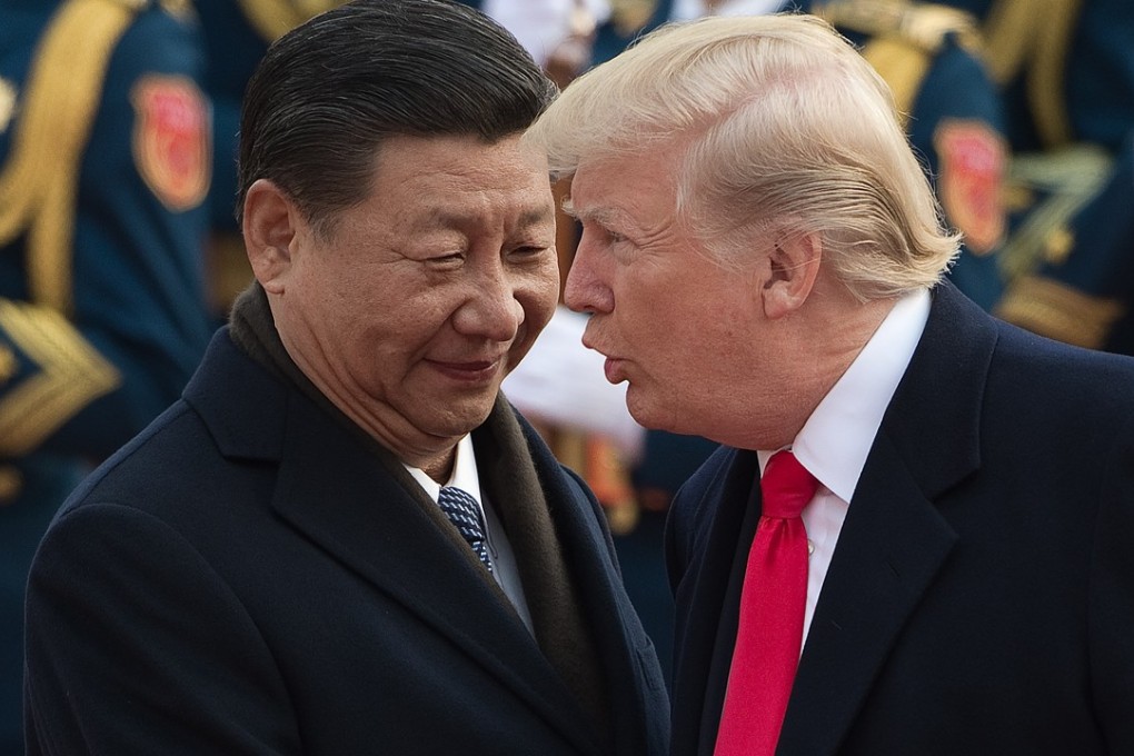 Chinese President Xi Jinping and US President Donald Trump at the Great Hall of the People in Beijing. Photo: AFP