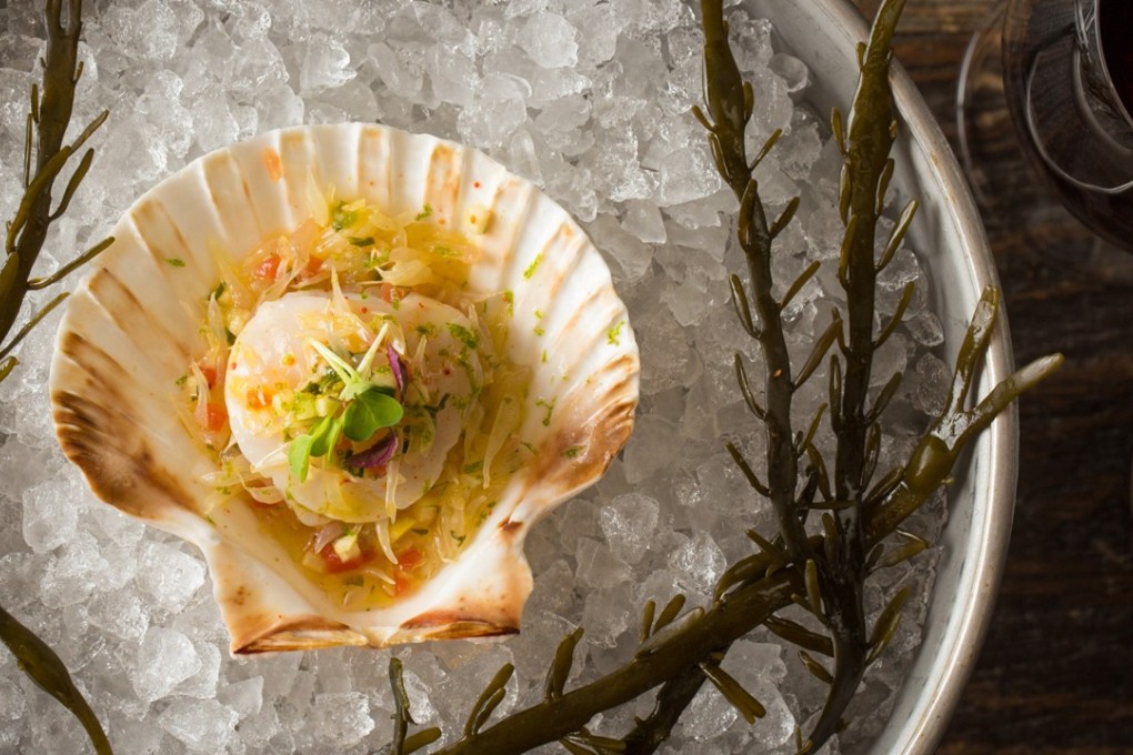 Hokkaido scallop and oyster ceviche at Mr & Mrs Fox