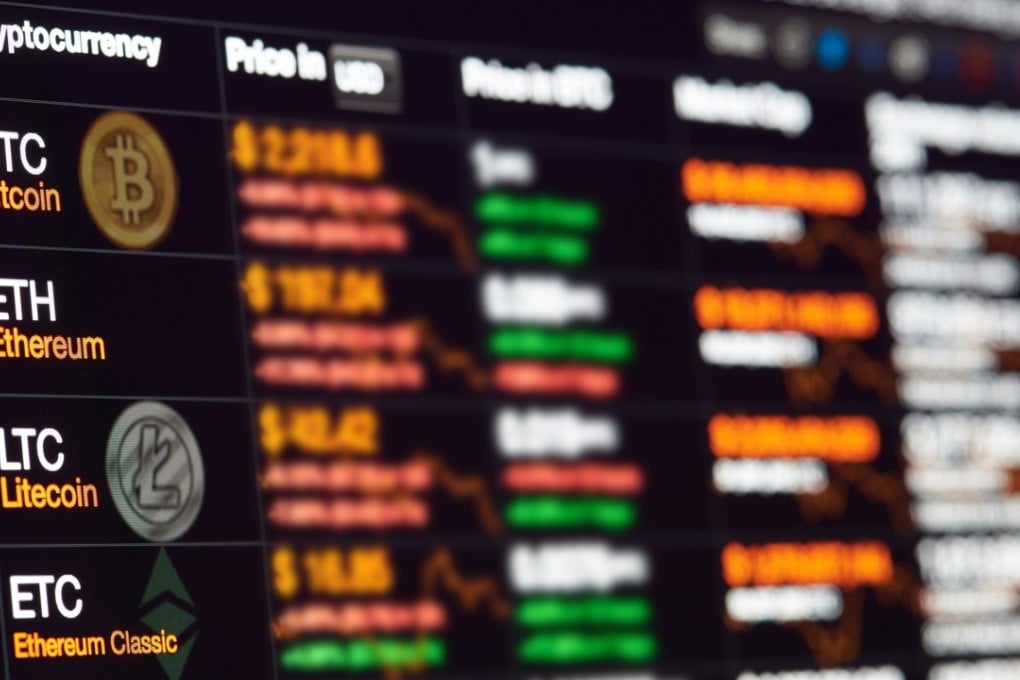 Prices on display at a Bitcoin exchange. Photo: Shutterstock