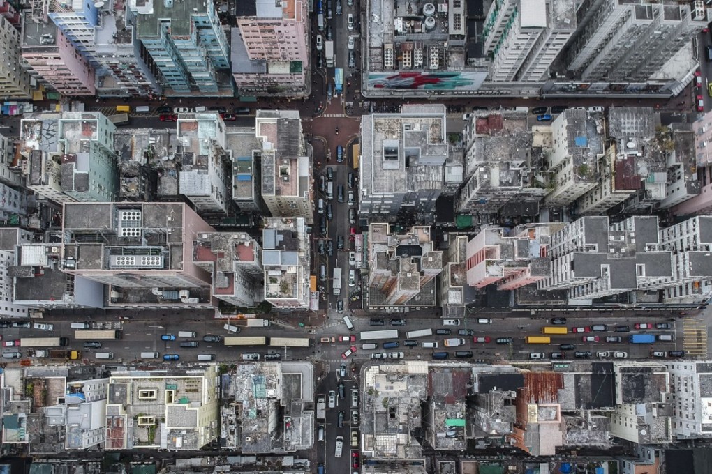 An aerial view of old residential buildings in Sham Shui Po. Housing prices have been on the rise for the past 22 months. Photo: Roy Issa