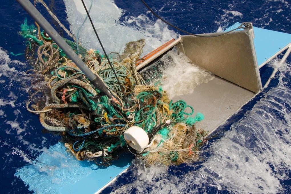 This photo released on March 22 by the Ocean Cleanup shows a plastic garbage sample being collected by dredge in the Pacific in 2015. Photo: Agence France-Presse