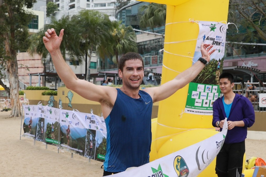 Ryan Whelan crosses the line. Photos: Action Asia