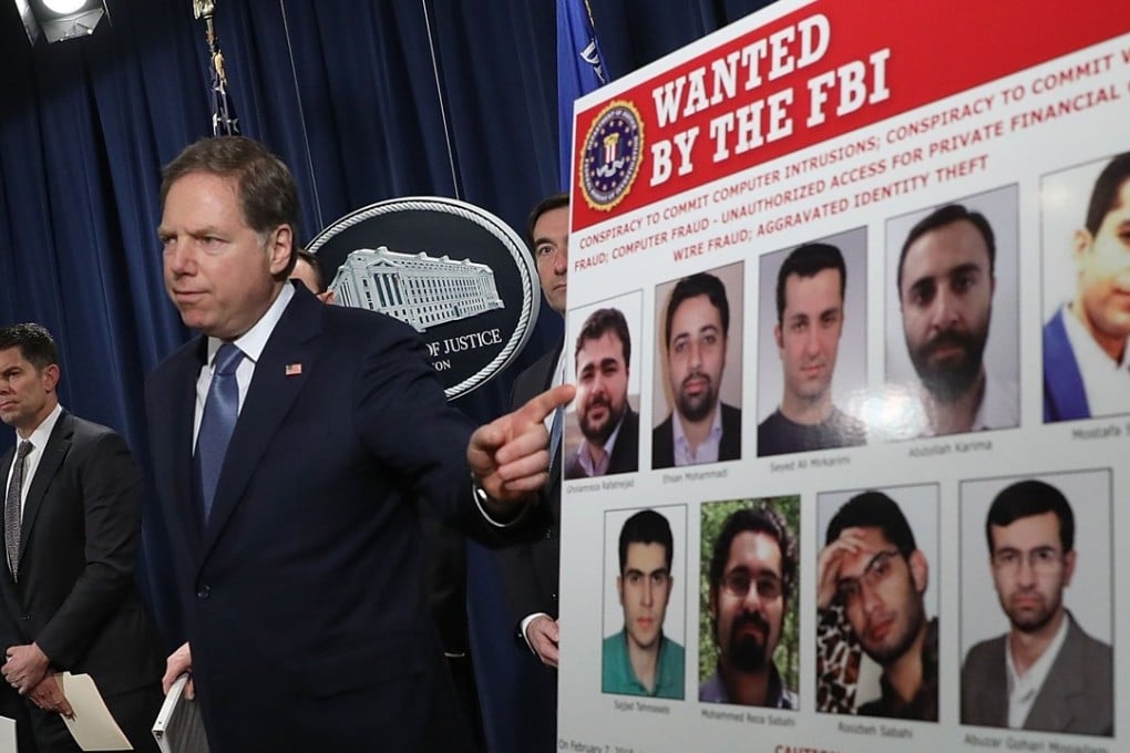 US Attorney for the Southern District of New York Geoffrey Berman announces a major cyber law enforcement action against nine Iranians charged with conducting massive cyber theft campaigns on behalf of the Islamic Revolutionary Guard. Photo: AFP
