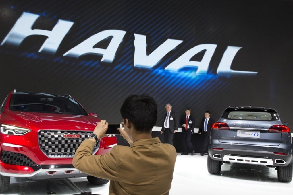 Analysts are concerned by loss of domestic market share by the company’s Haval SUV models. Great Wall has set a target of selling 1.16 million cars in 2018. Photo: AP