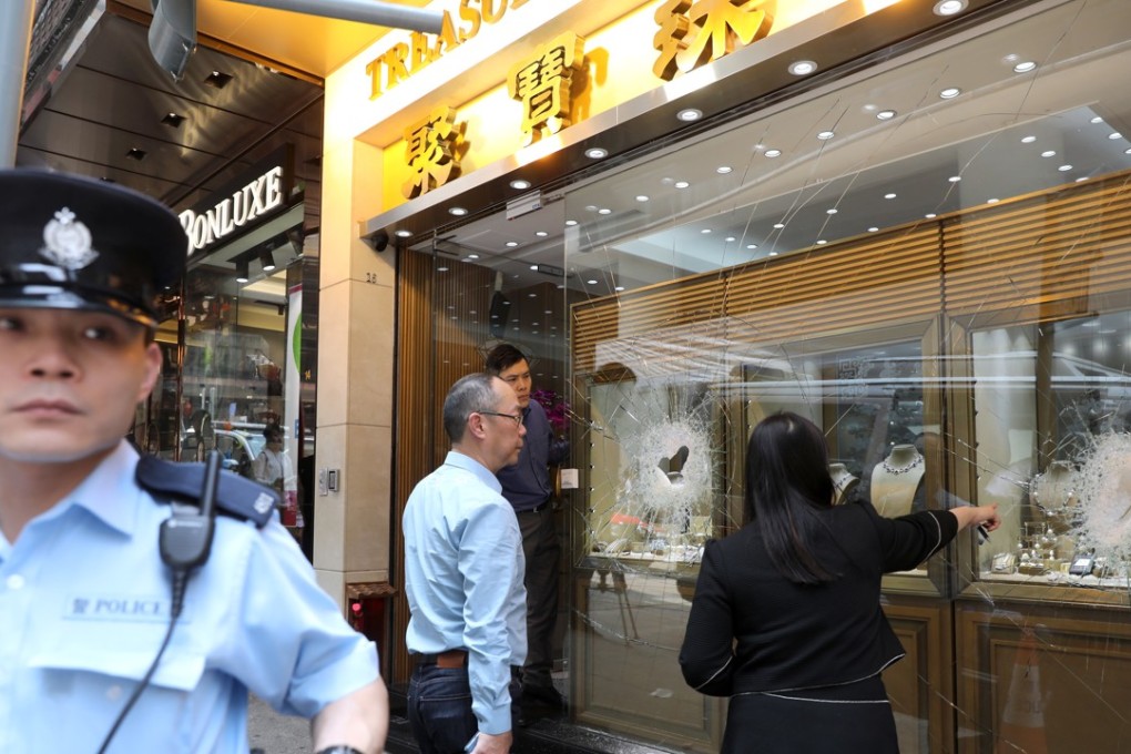 This was the sixth smash-and-grab case in the past 12 months. Photo: Sam Tsang