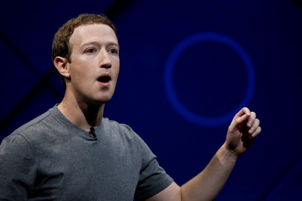 Facebook Founder and CEO Mark Zuckerberg speaks on stage during the annual Facebook F8 developers conference in San Jose on April 18, 2017. Photo: Reuters