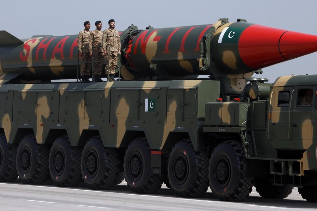 A Pakistani-made Shaheen-III missile, that is capable of carrying nuclear warheads, on display during a military parade in Islamabad, Pakistan. Photo: AP