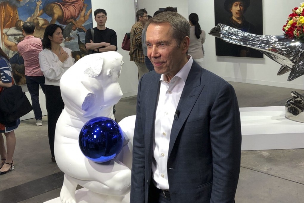 US artist Jeff Koons at Art Basel Hong Kong at the Hong Kong Convention and Exhibition Centre in Wan Chai. Photo: Enid Tsui