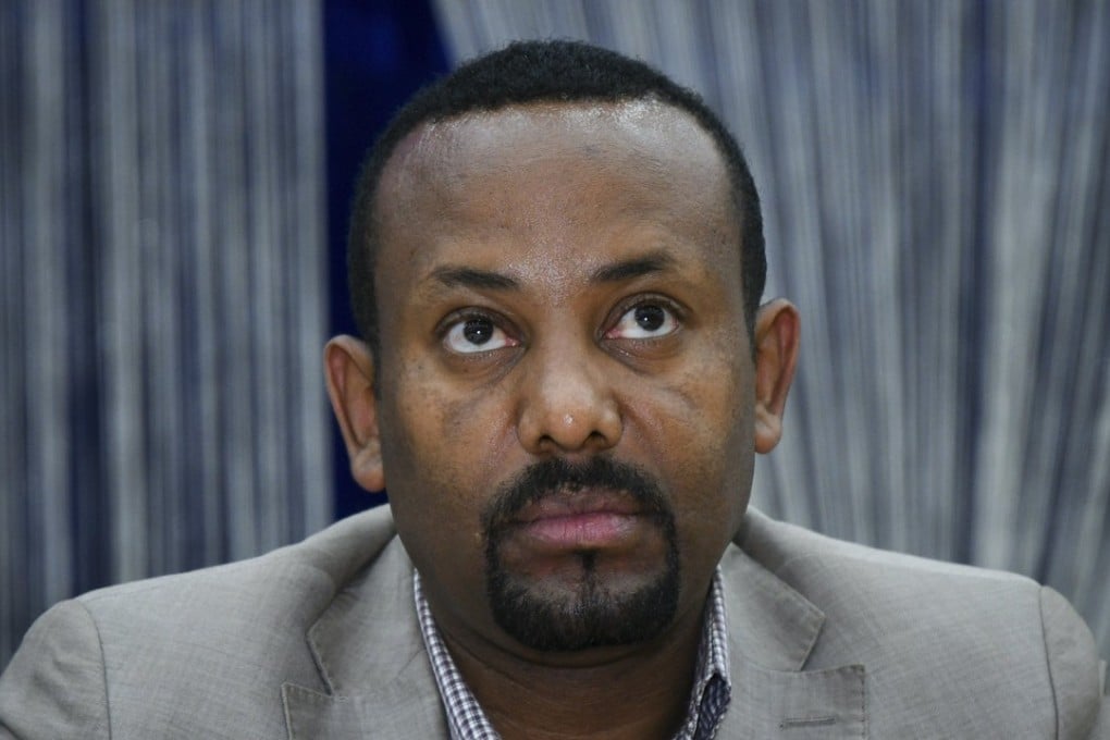 The leader of the Oromo Peoples Democratic Organisation Abiy Ahmed looks on during a news conference in Aba Geda, Ethiopia, in this November 2, 2017, file photo. Photo: EPA