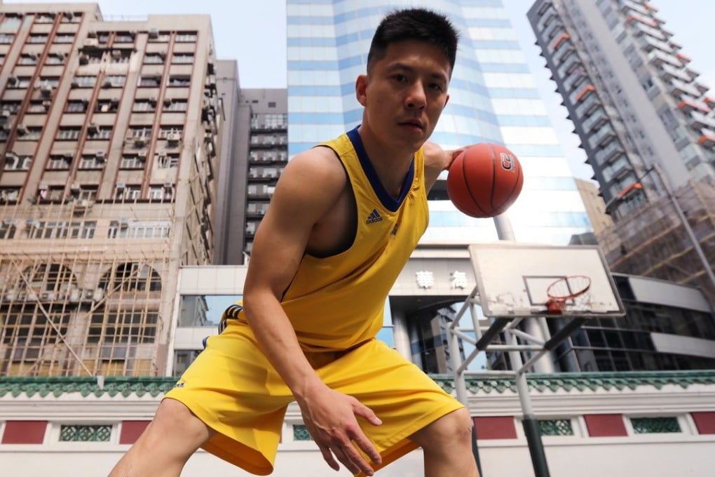 Basketball player Lau Chi-kin goes through some moves in Tsim Sha Tsui. Photo: Felix Wong
