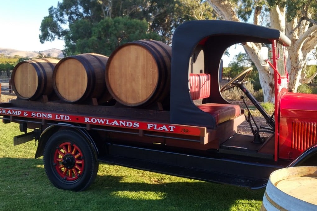 A 1930s truck at the Barossa Valley vineyard producing the impressive Jacob’s Creek Double Barrel Shiraz.