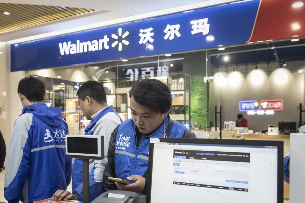 Walmart’s “Scan & Go” mobile payments app has received a big boost in China as tests are being conducted with Tencent Holdings’ ubiquitous WeChat service at select stores in Shenzhen. Photo: Bloomberg