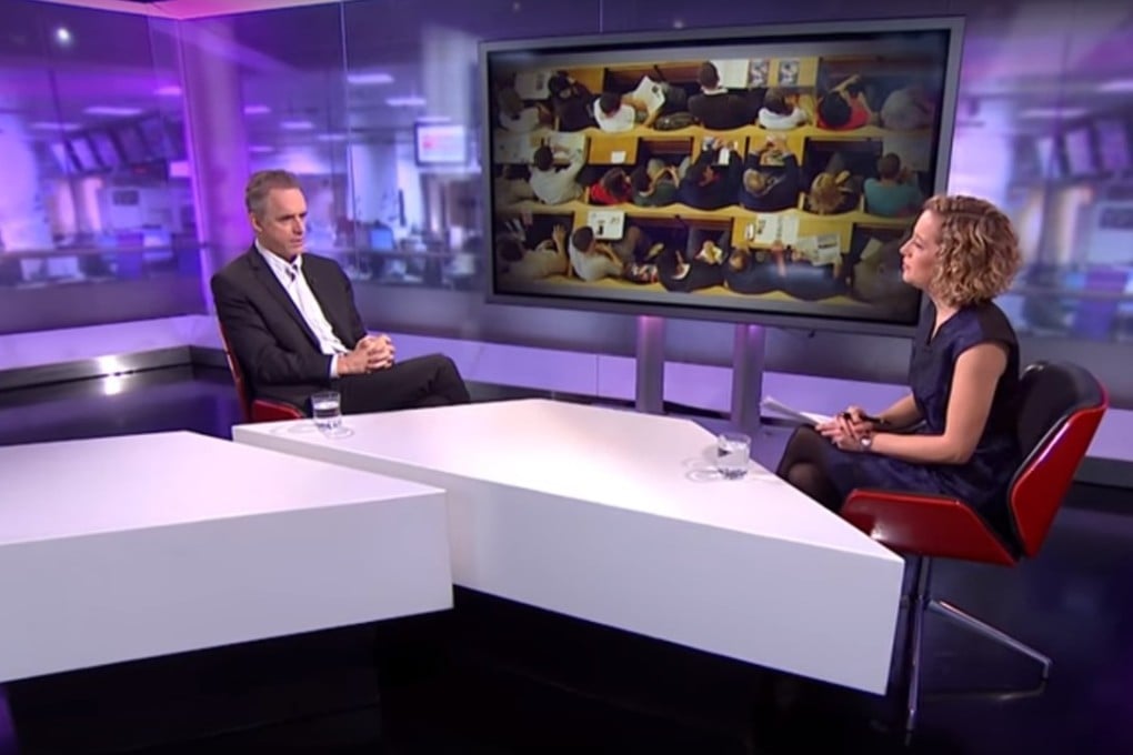 Canadian professor of psychology Jordan Peterson is interviewed by British presenter Cathy Newman. File photo