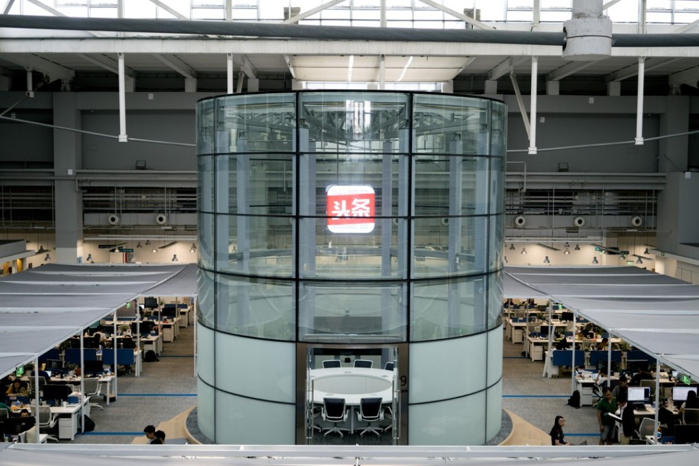 Jinri Toutiao, China’s most popular news aggregator, publicly apologised on Thursday for publishing medical advertisements that were described by state media as misleading and harmful to the public. Photo: Bloomberg