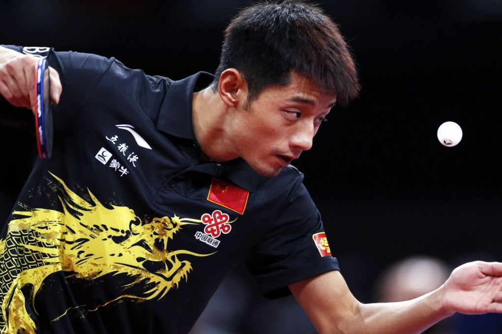 China’s Zhang Jike has slipped down the world rankings and has become a permanent fixture on Chinese TV. Could it spell the end of his table tennis career. Photo: Reuters