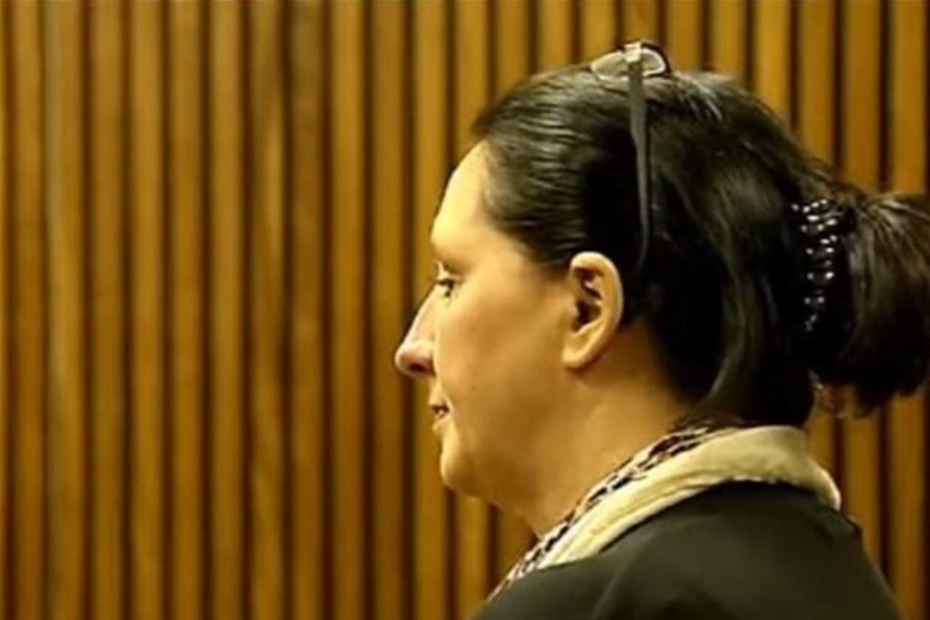 Vicki Momberg waits to hear her sentence in a Johannesburg courtroom on Wednesday. Photo: YouTube