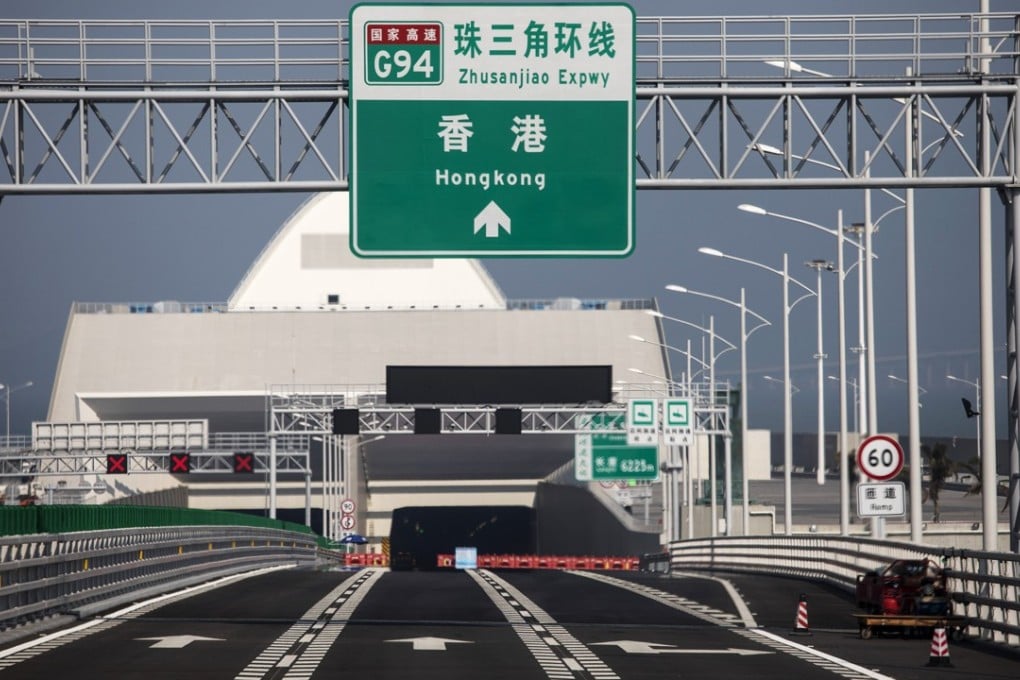 Competition for transport business across the Hong Kong-Zhuhai-Macau bridge is heating up ahead of its opening later this year. Photo: Bloomberg