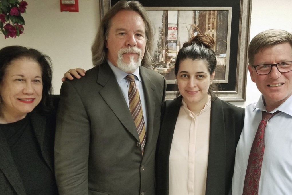 Noor Salman (second from right, with her lawyers on Friday) has been acquitted of aiding her husband Omar Mateen in the 2016 massacre of 49 people at Orlando gay nightclub Pulse. The attorneys, from left to right, are Linda Moreno, Fritz Scheller and Charles Swift. Photo: Susan Clary via AP