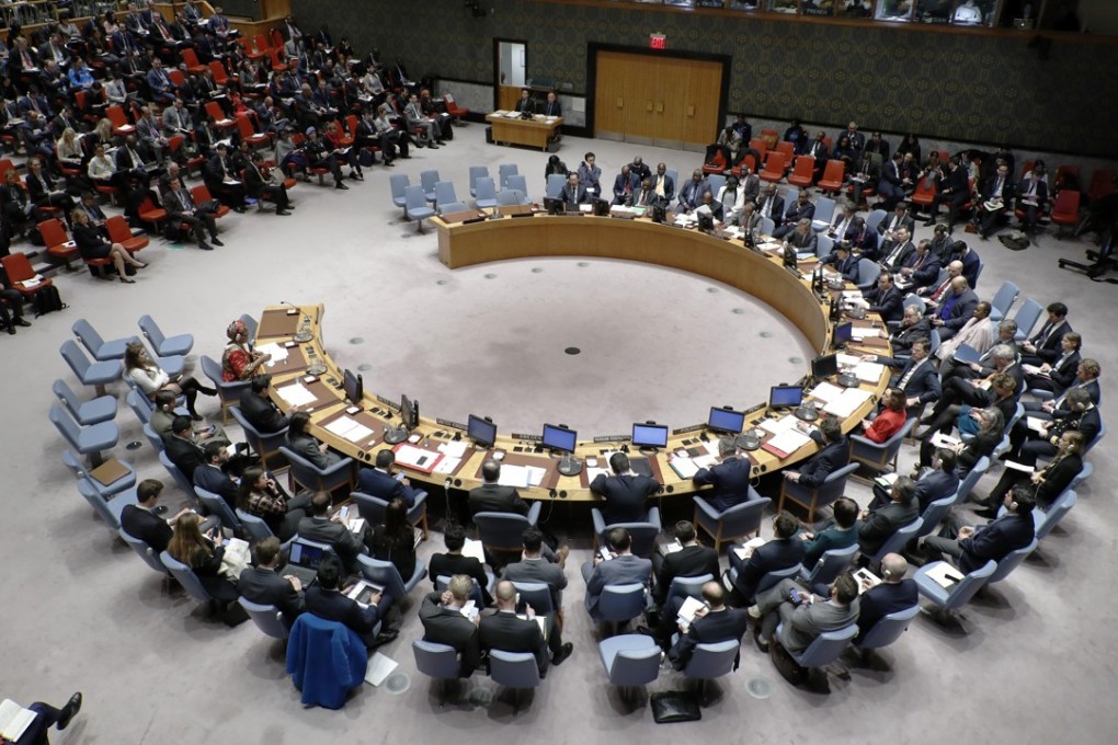 The UN Security Council is seen on Wednesday. On Friday, it agreed to place sanctions against a string of companies and ships around the world, including two based in China and three in Hong Kong, for allegedly helping North Korea. Photo: Xinhua