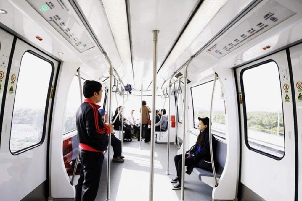 Passengers can look out of windows at the front and rear of the trains. Photo: Weibo