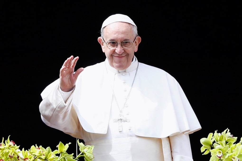 Pope Francis before delivering his Easter message. Photo: Reuters