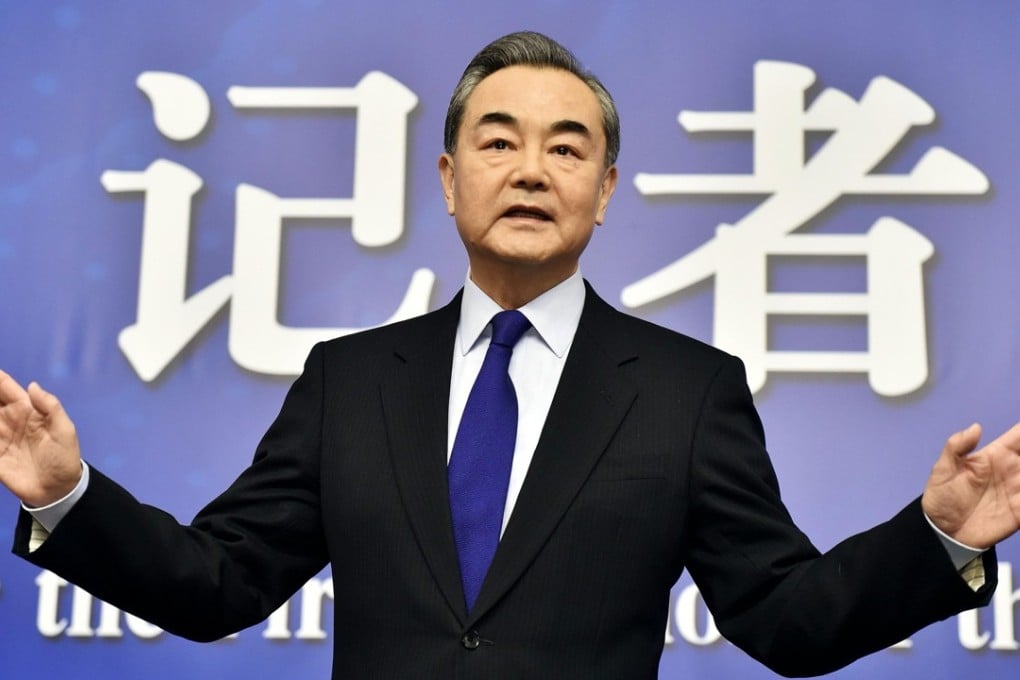 Foreign Minister Wang Yi holds a press conference in Beijing on March 8. Photo: Kyodo