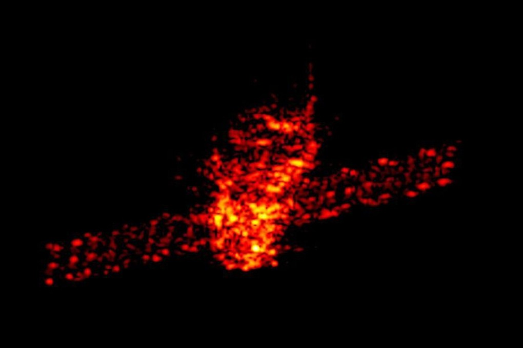 A photo made available by the Fraunhofer Institute for High Frequency Physics and Radar Techniques (Fraunhofer FHR) on March 21 2018 shows a radar image of Tiangong-1 taken at an orbital height of 270km. Photo: EPA