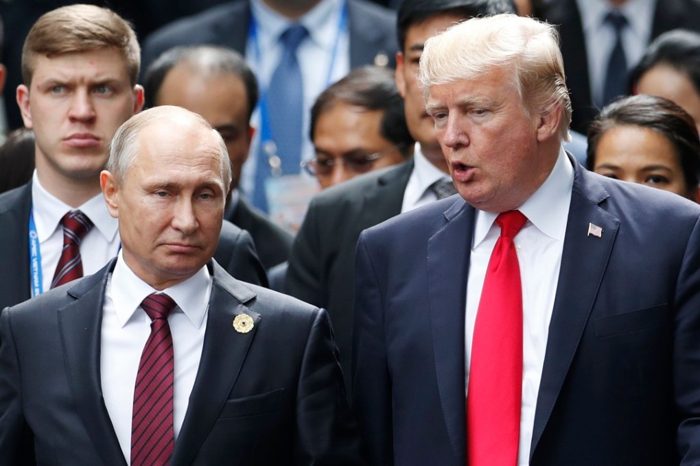 Vladimir Putin and Donald Trump at the Asia-Pacific Economic Cooperation (APEC) leaders' meeting in November 2017. Photo: AFP