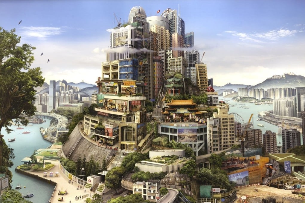 A piece from the series Babel Hong Kong (2018) by Emily Allchurch.