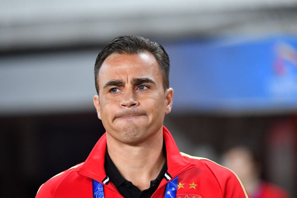 Guangzhou Evergrande’s Fabio Cannavaro looks on during the group G match between his side and South Korea's Jeju United in the AFC Champions League. Photo: Xinhua