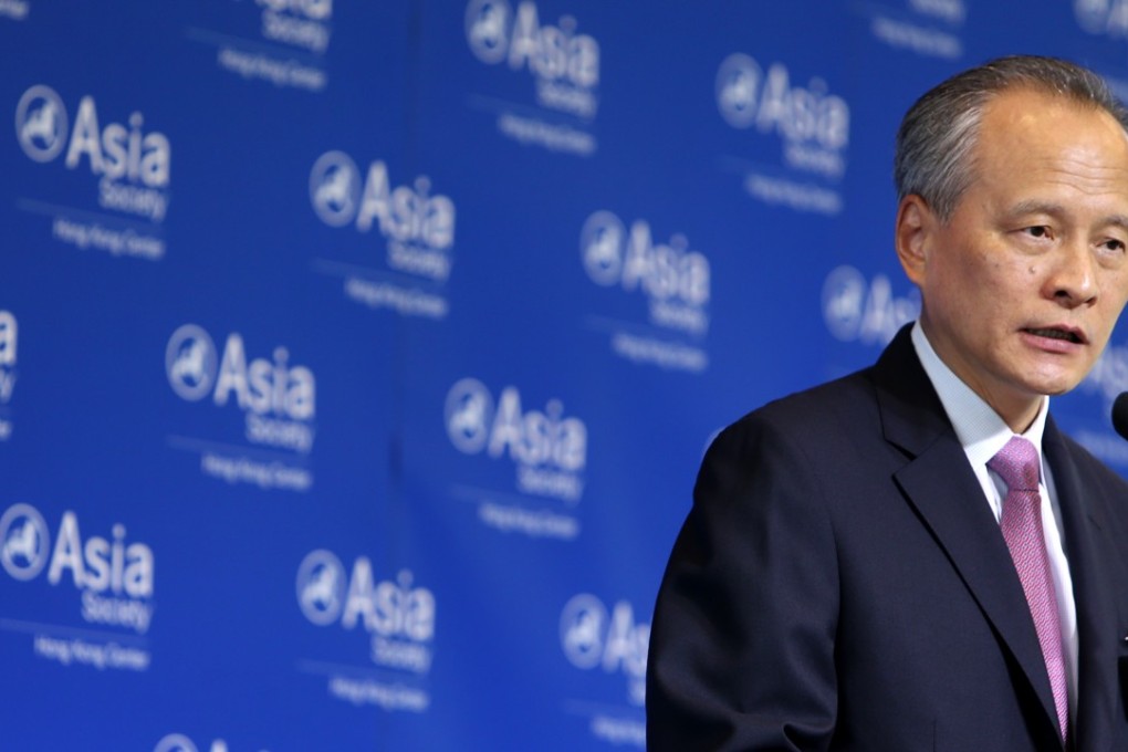 China’s ambassador to the US Cui Tiankai said Beijing will respond to any new US tariffs on Chinese products with countermeasures of the “same proportion” and intensity. Photo: Sam Tsang