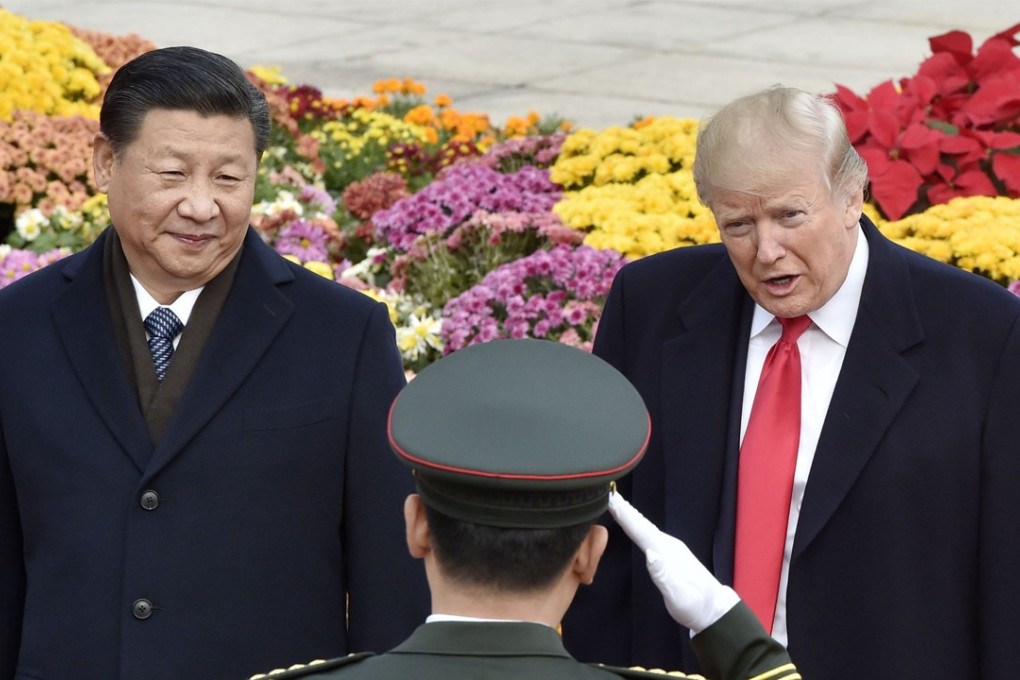 US President Donald Trump and Chinese President Xi Jinping at a ceremony welcoming Trump on his visit to Beijing. Trump announced tariffs worth US$60 billion on Chinese imports on March 22, 2018, in response to what he sees as China's unfair trade and investment practices. Photo: Kyodo