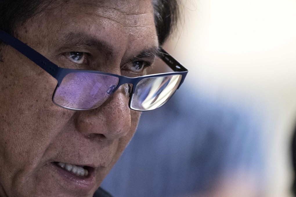 Philippine Department of Environment and Natural Resources secretary Roy Cimatu addresses media over the closure of Boracay Island over concerns for sewage and waste. Photo: AFP