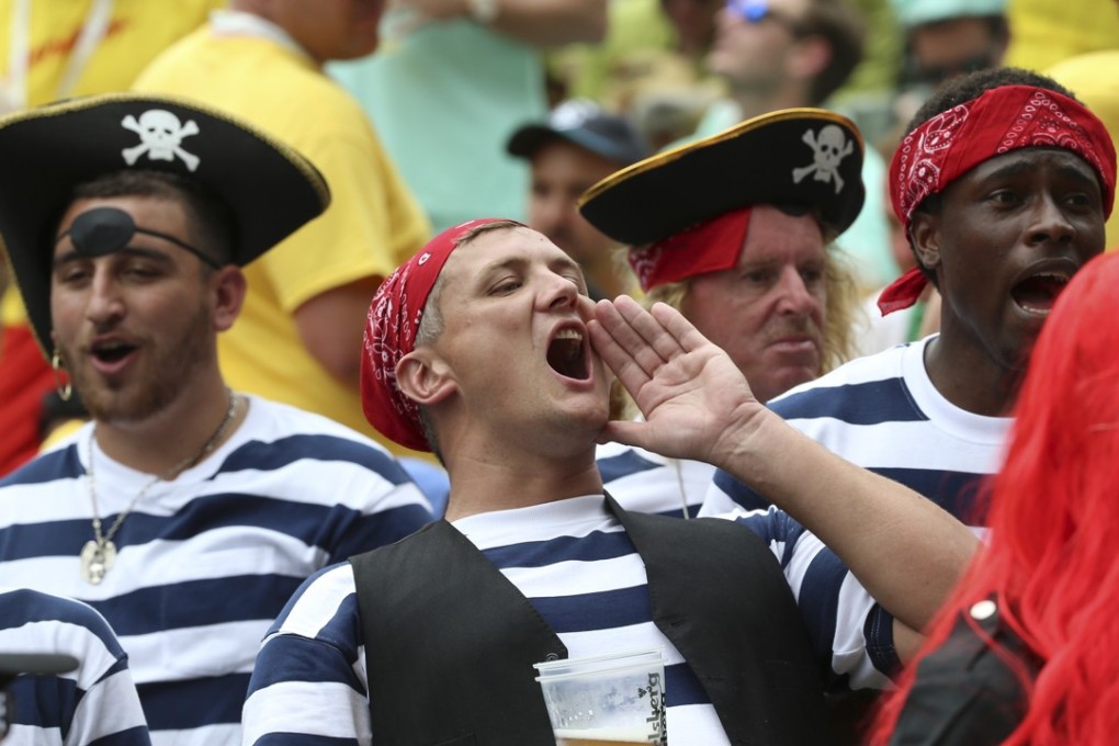 Yarrr. The South Stand’s unique atmosphere creates weird and wonderful stories. Photo: K.Y. Cheng