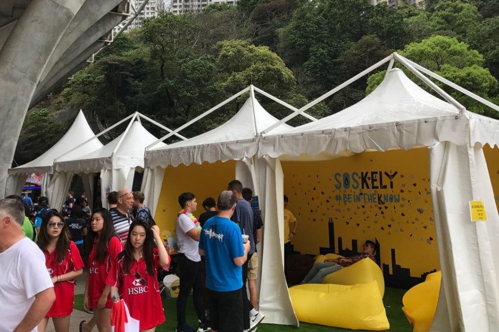 Support group KELY is on-hand at the Hong Kong Sevens to offer support to young people. Photo: Handout