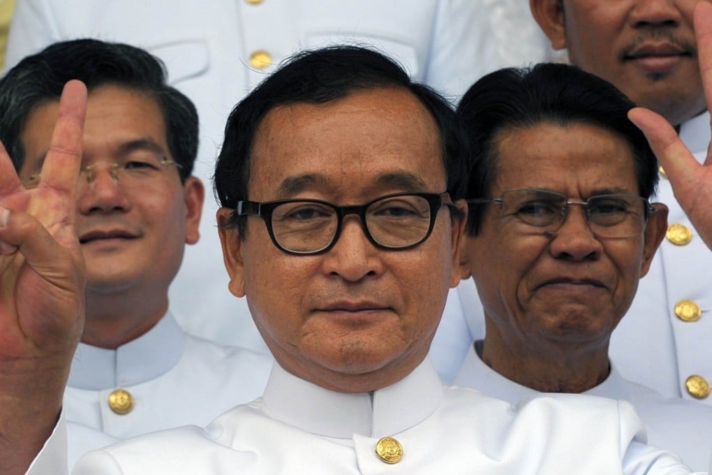 Former Cambodian opposition leader Sam Rainsy. Photo: AFP