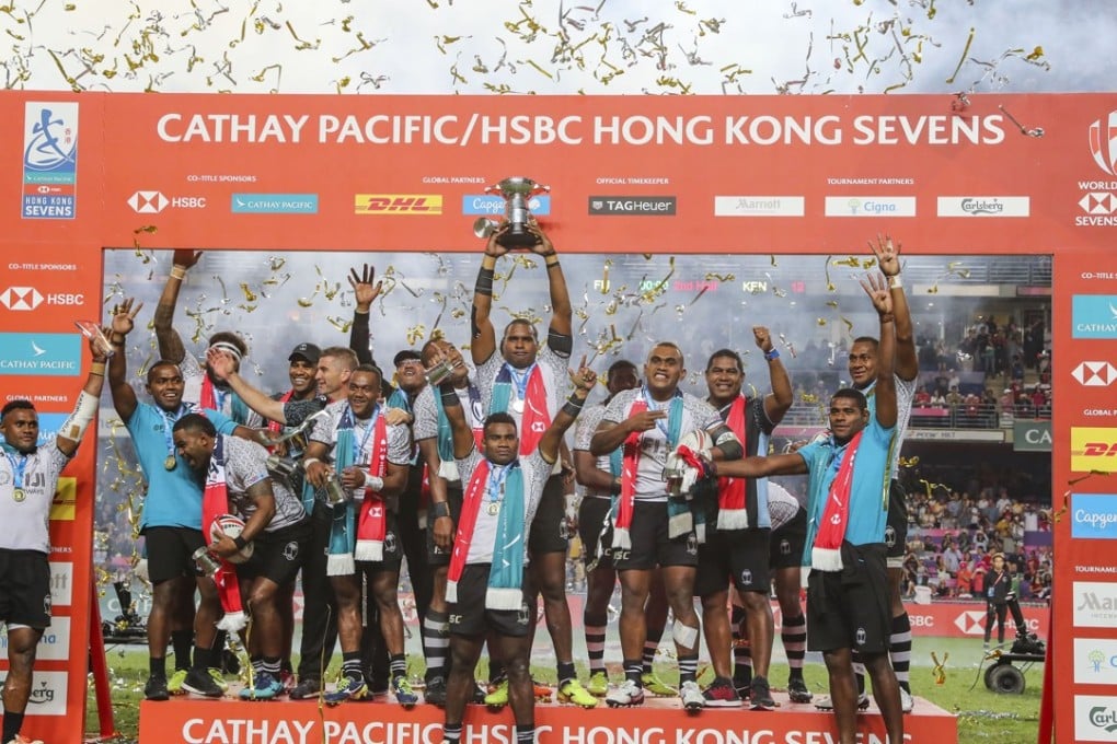 Fiji claim a fourth Cup win in a row after trampling Kenya in Hong Kong Sevens. Photo: K. Y. Cheng