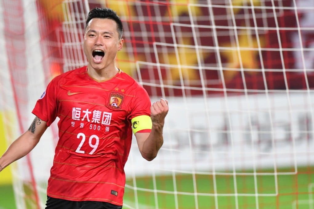 Gao Lin of Guangzhou Evergrande celebrates after scoring during the 2018 AFC Champions League. Photo: Xinhua