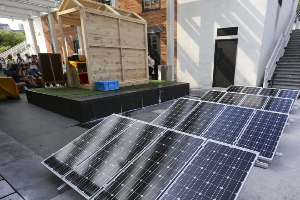 Greenpeace opens Hong Kong’s first cafe powered by solar energy, in Mei Foo last September. Photo: Xiaomei Chen