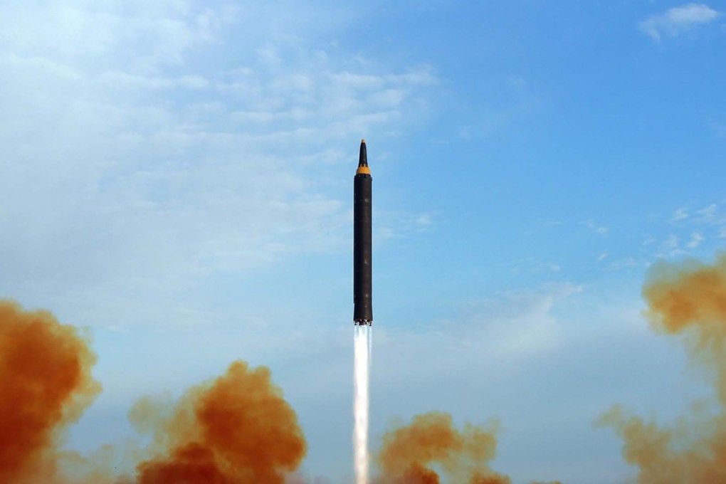North Korea launches a medium-and-long range strategic ballistic missile Hwasong-12. Photo: AFP