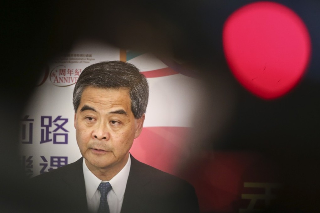 Leung Chun-ying slammed Democractic Party members as “misguided”. Photo: David Wong